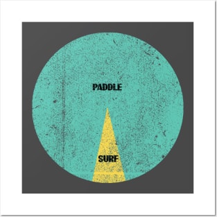 Surf and Paddle - funny surfers piechart Posters and Art